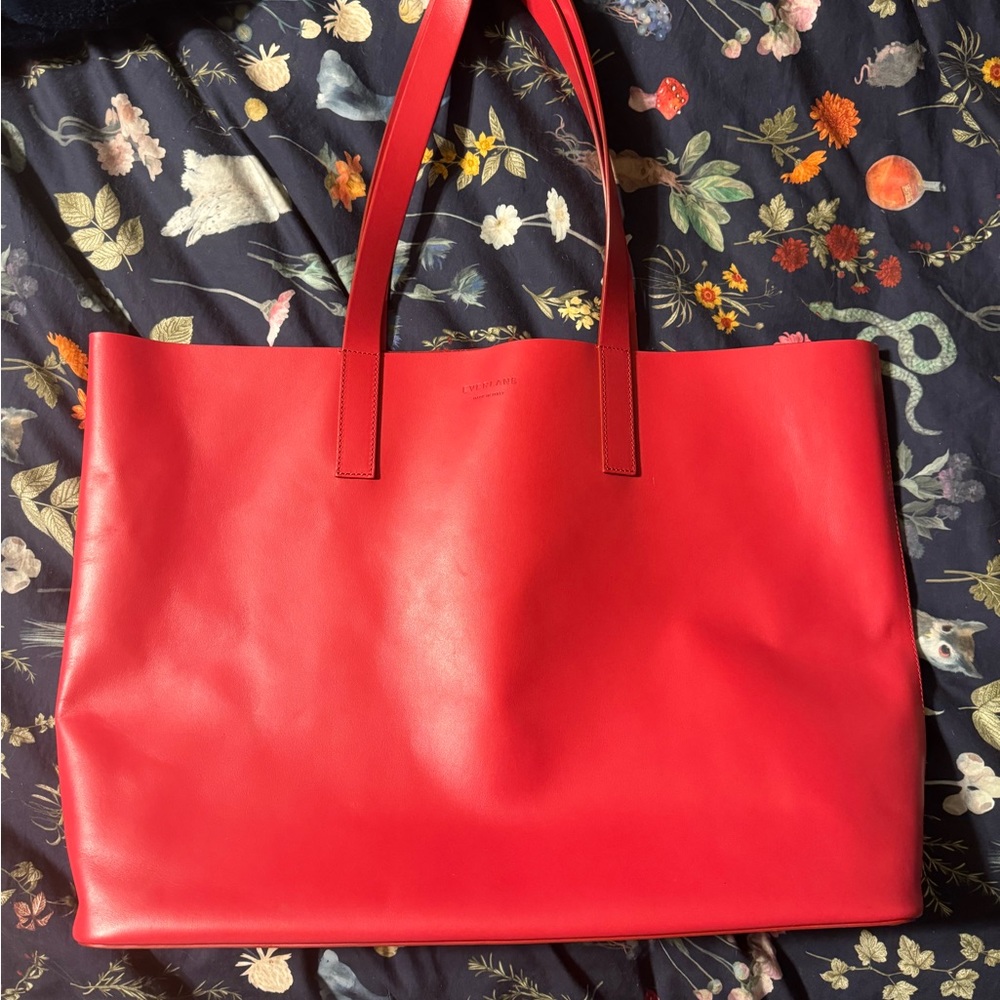 Red Everlane Day Market tote